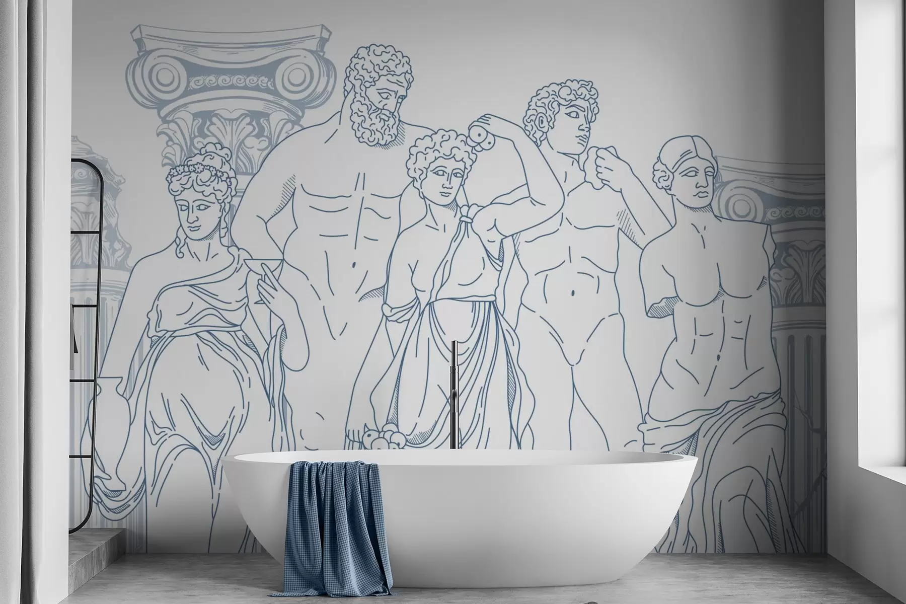 fotószőnyeg Ősi emberek és oszlopok w04865