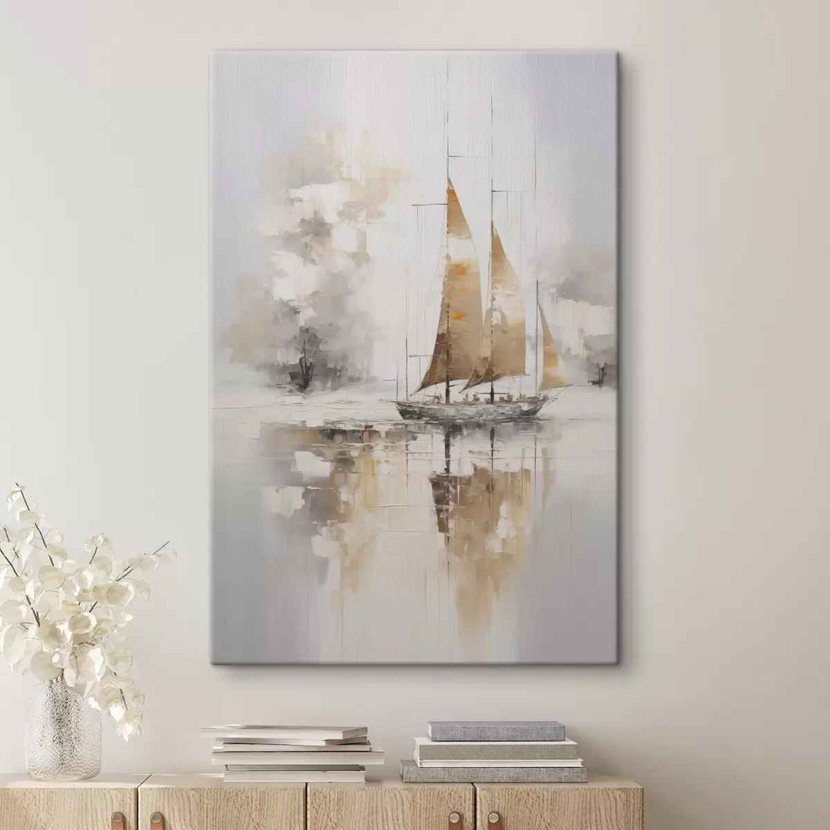 fotótapéta Vitorlás hajó utánzat festmény s46565