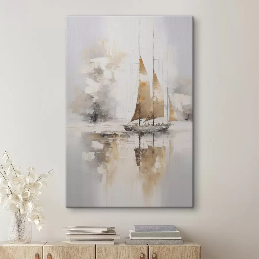 fotótapéta Vitorlás hajó utánzat festmény s46565