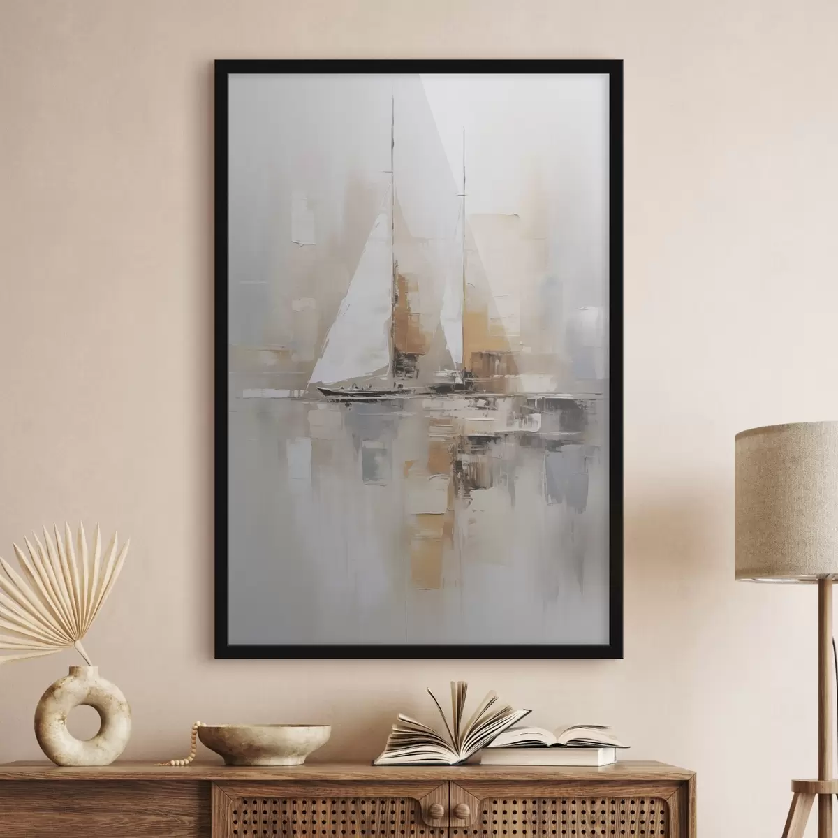 Plakát a sziklán Vitorlás absztrakció f46566