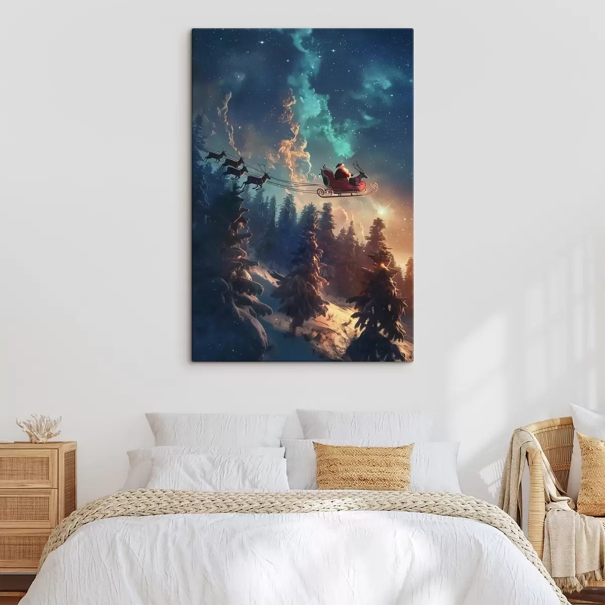 fotótapéta Mikulás rénszarvasokon s46602