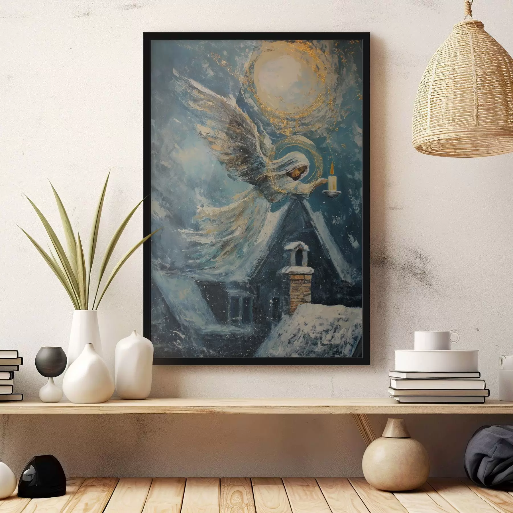 fotószőnyeg Angyal a házak felett f46600