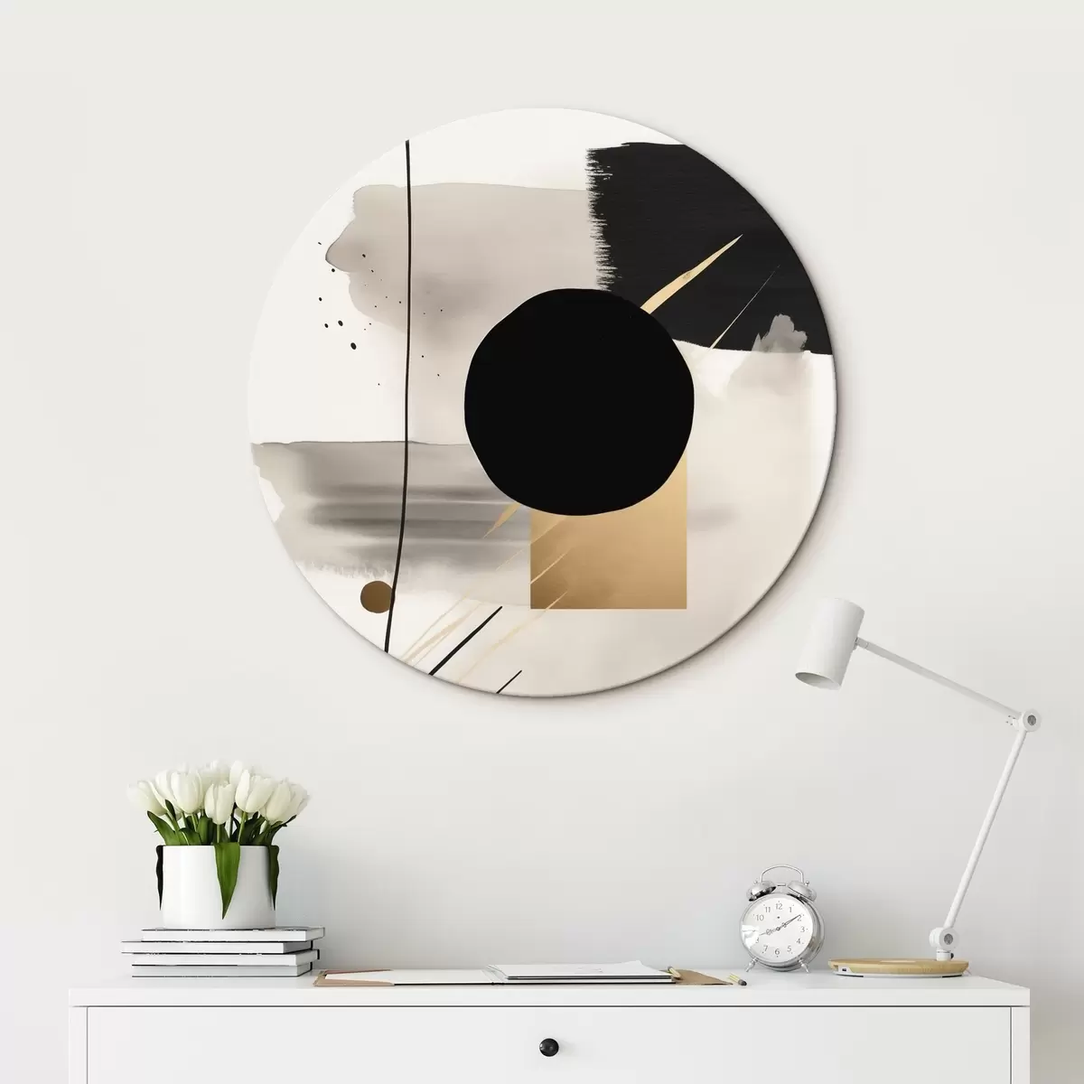 Kerek festmények Absztrakciók formákkal r46572