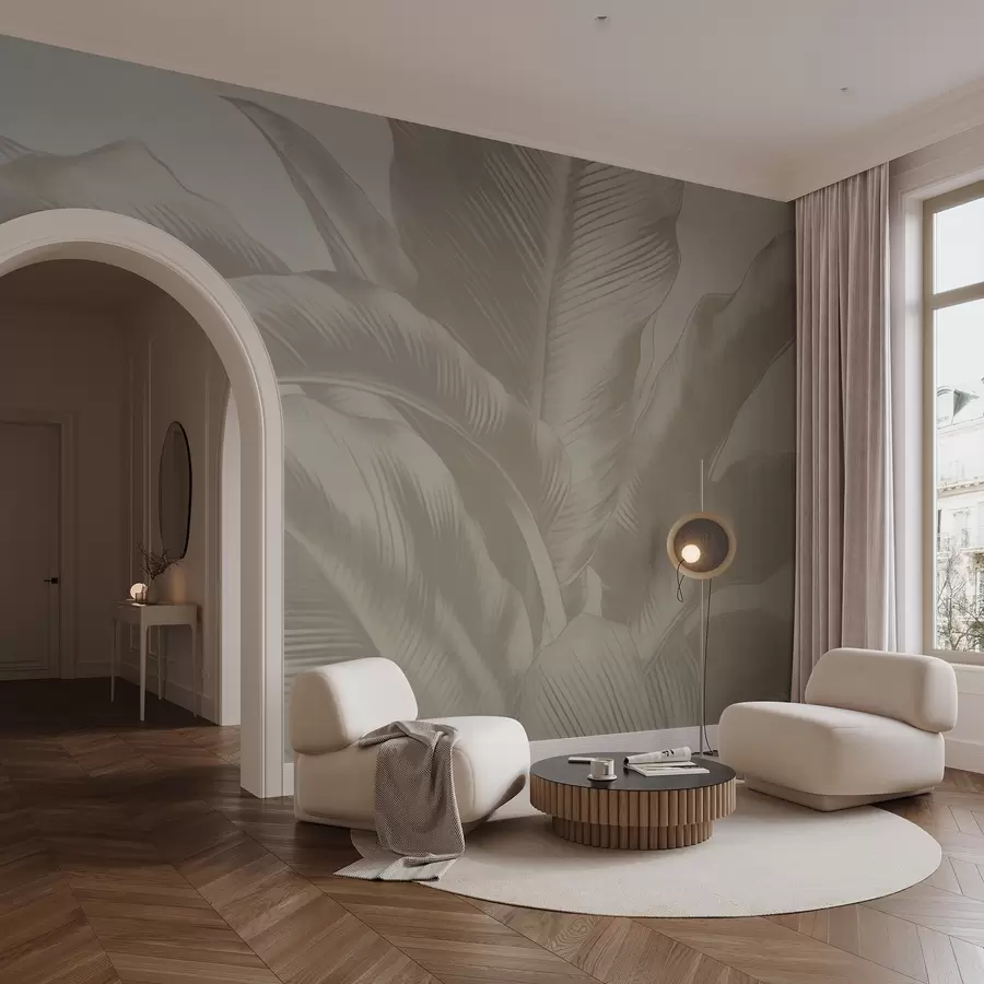 fotószőnyeg Hosszú levelek, kopott hatású banánlevelek w04827v4