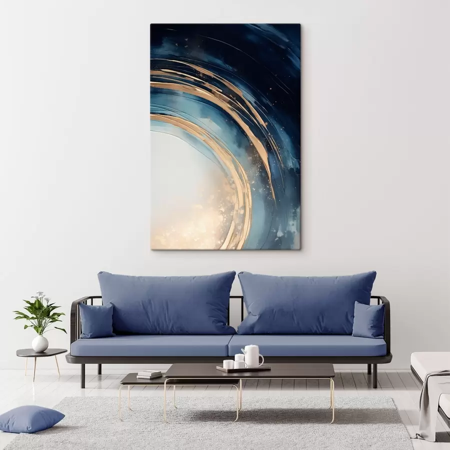 fotótapéta Keskeny réteges gyűrűk a halvány horizont felett s46489