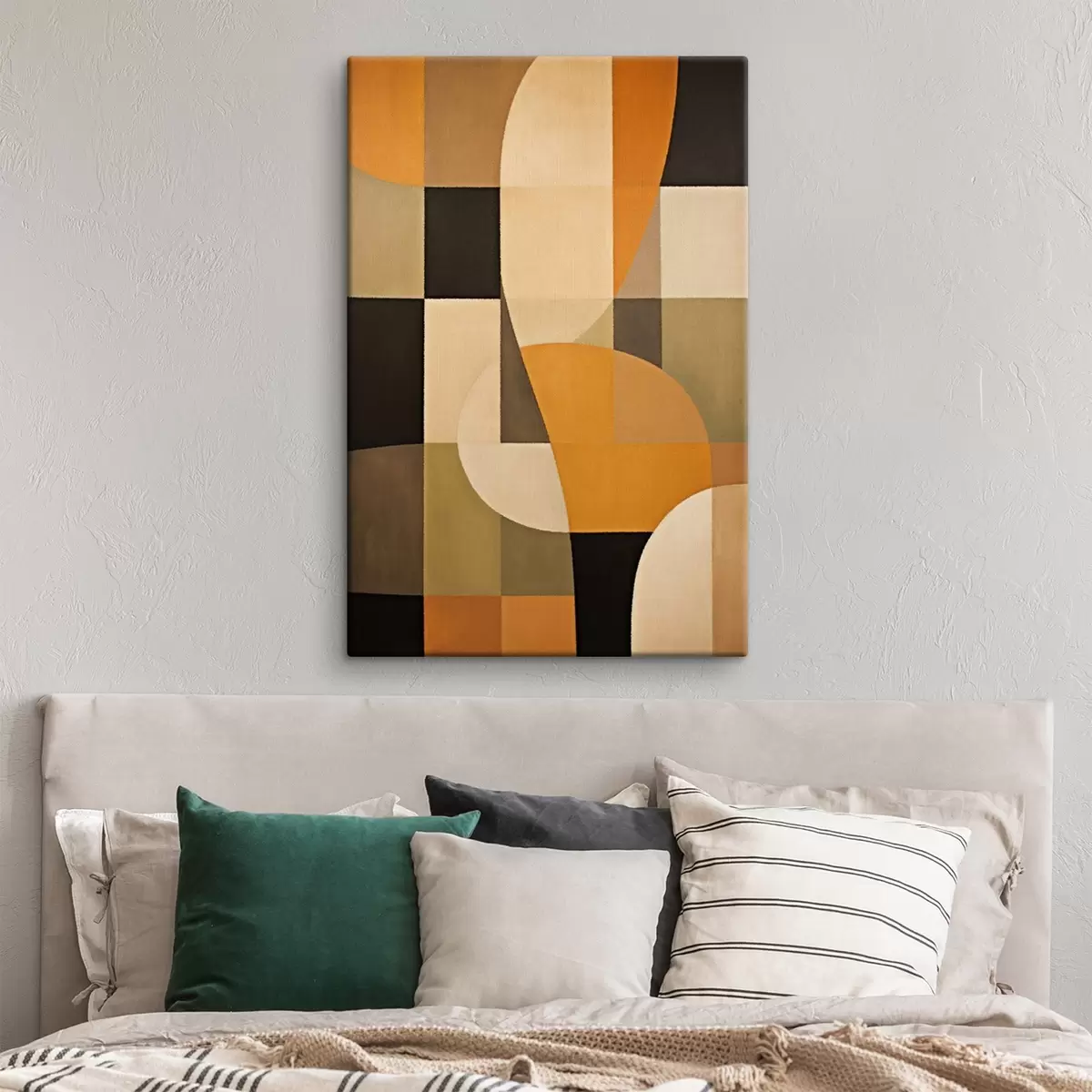 fotótapéta Téglalapokból álló patchwork sima narancssárga ível s46534