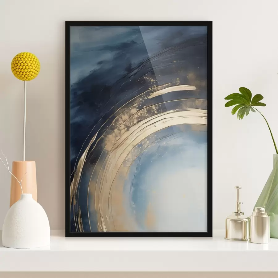 fotószőnyeg Széles gyűrű, világos középponttal és foltos mázzal f46488