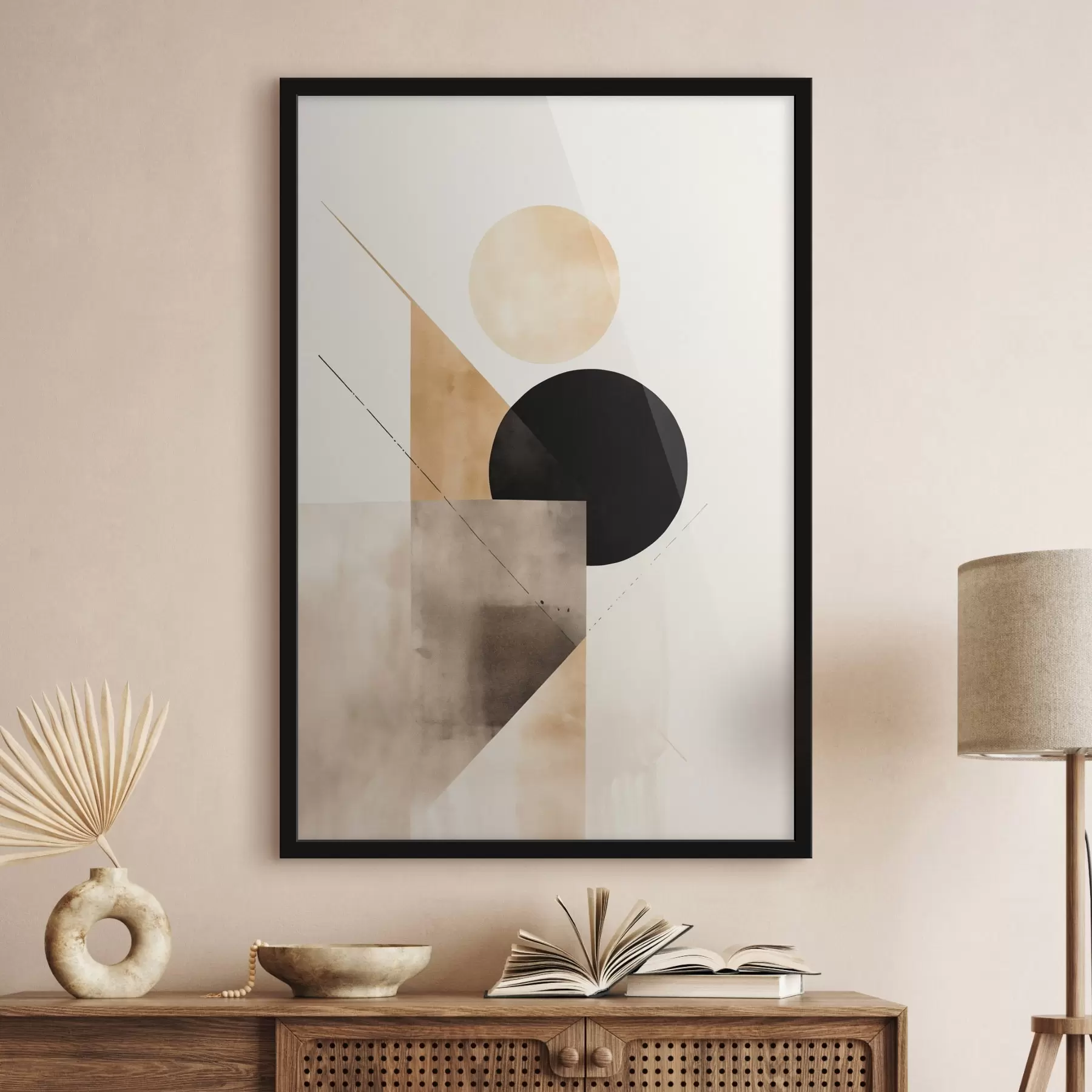 fotószőnyeg Minimális kompozíció: kör, háromszög és síkok f46532