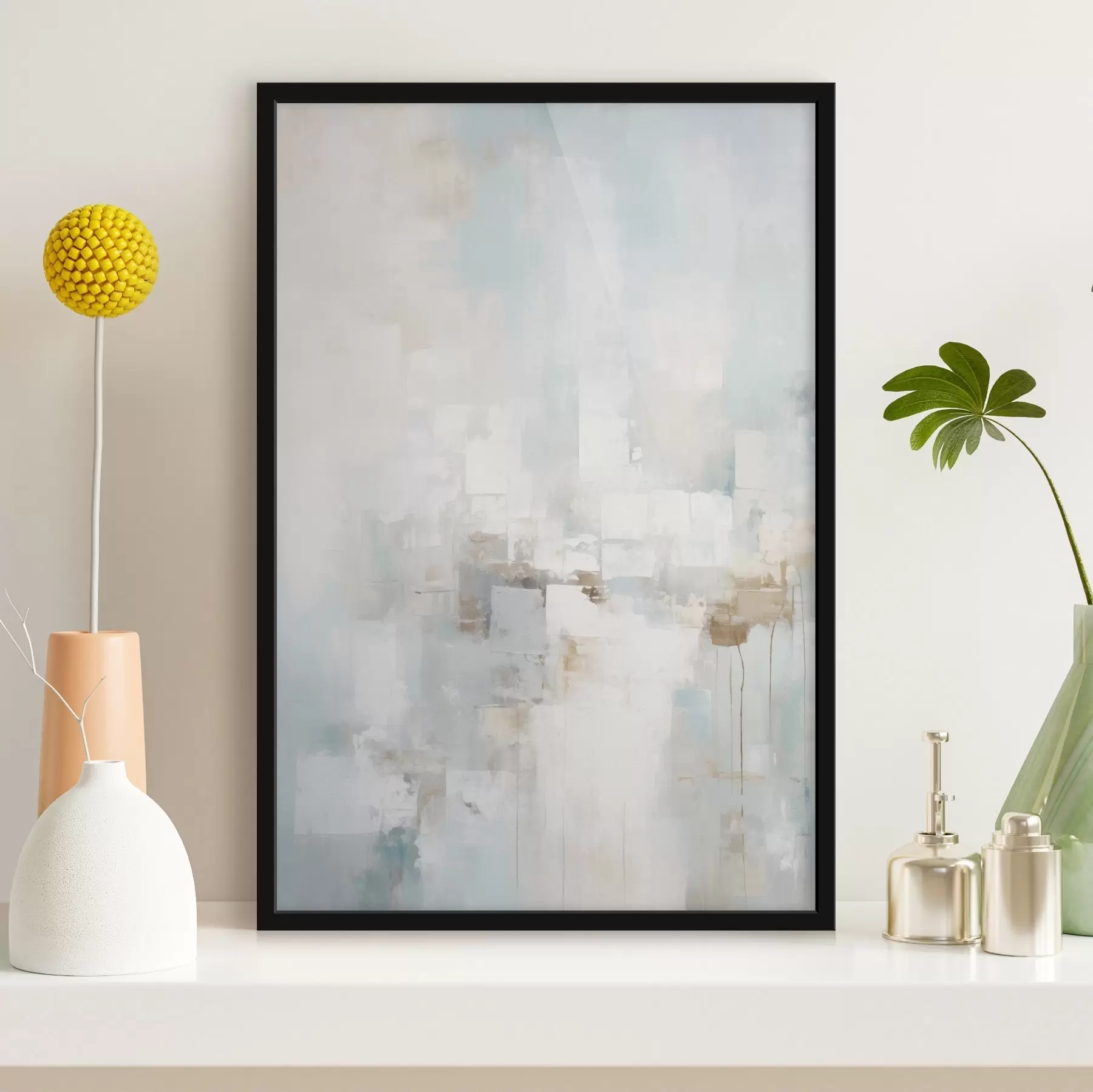 fotószőnyeg Világos pasztell blokkok: kék, bézs, fehér f46546