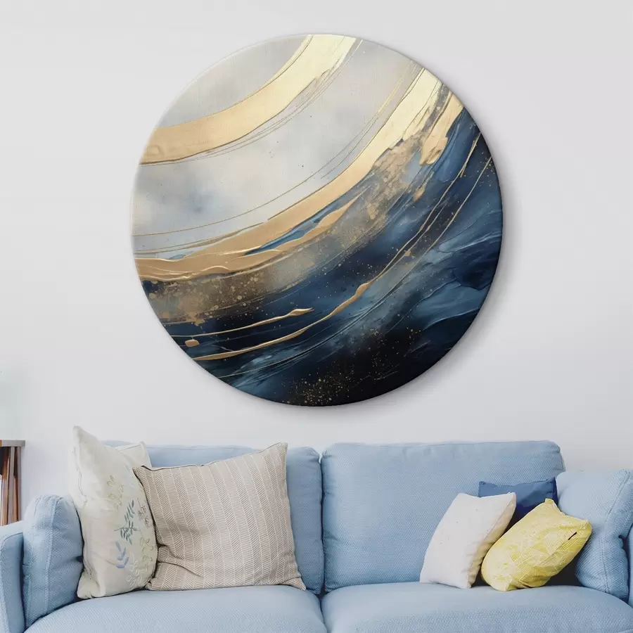 fotótapéta Széles fényívek mélykék háttér előtt r46487