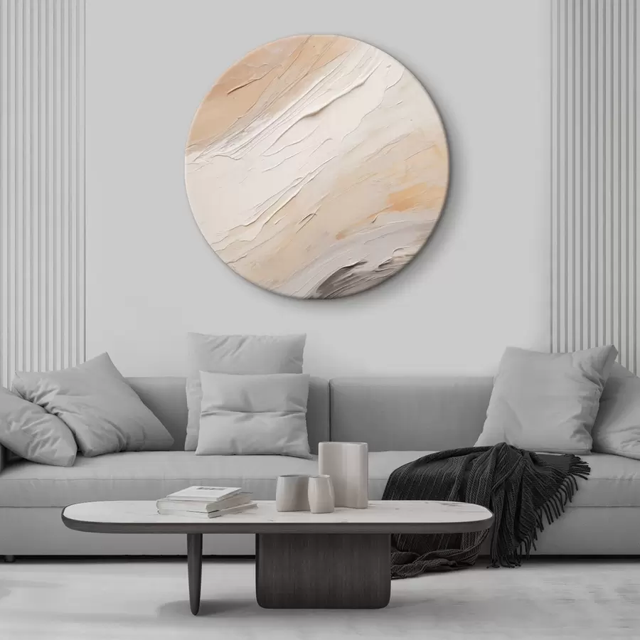 fotótapéta Texturált vakolat meleg bézs színben, lágy szürkével r46511