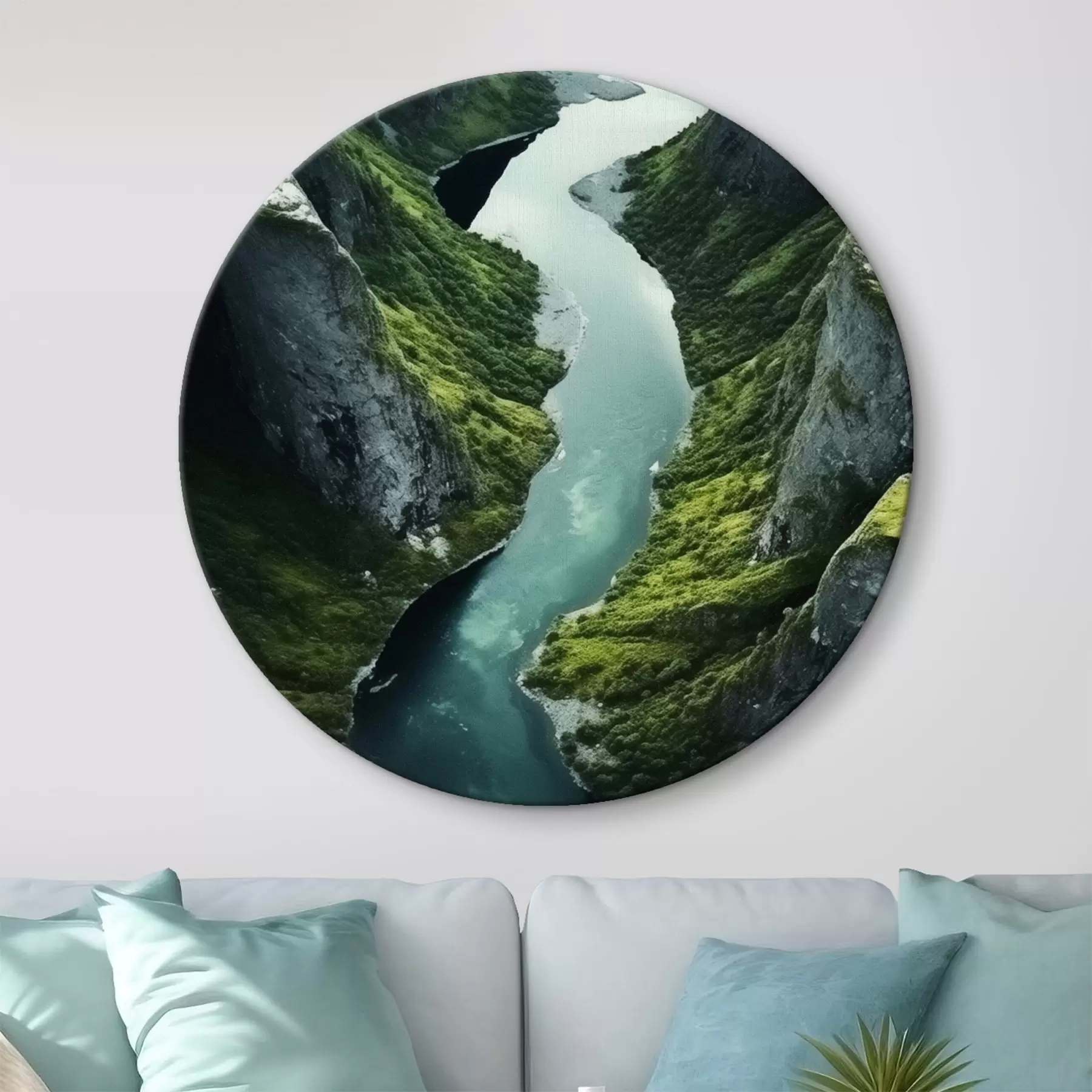 fotótapéta Kanyargós folyó sziklák között, madártávlatból r46521