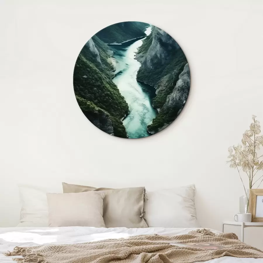 fotótapéta Keskeny szurdok, felülről türkizkék vízfolyással r46522