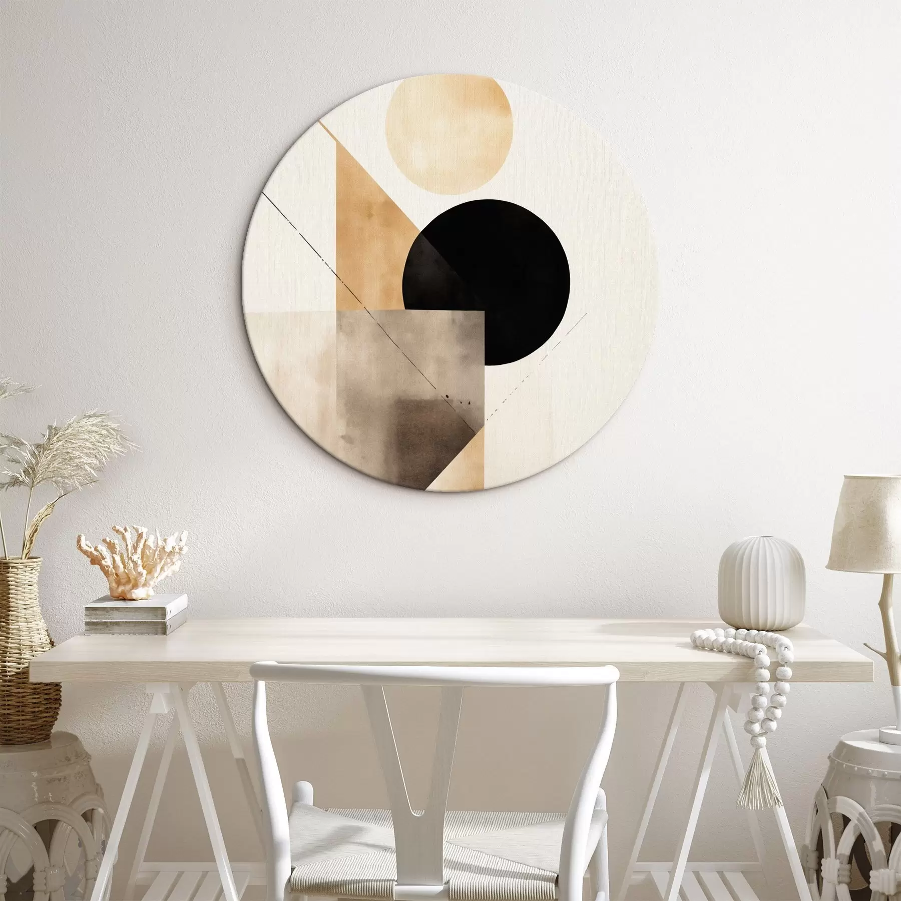 fotótapéta Minimális kompozíció: kör, háromszög és síkok r46532