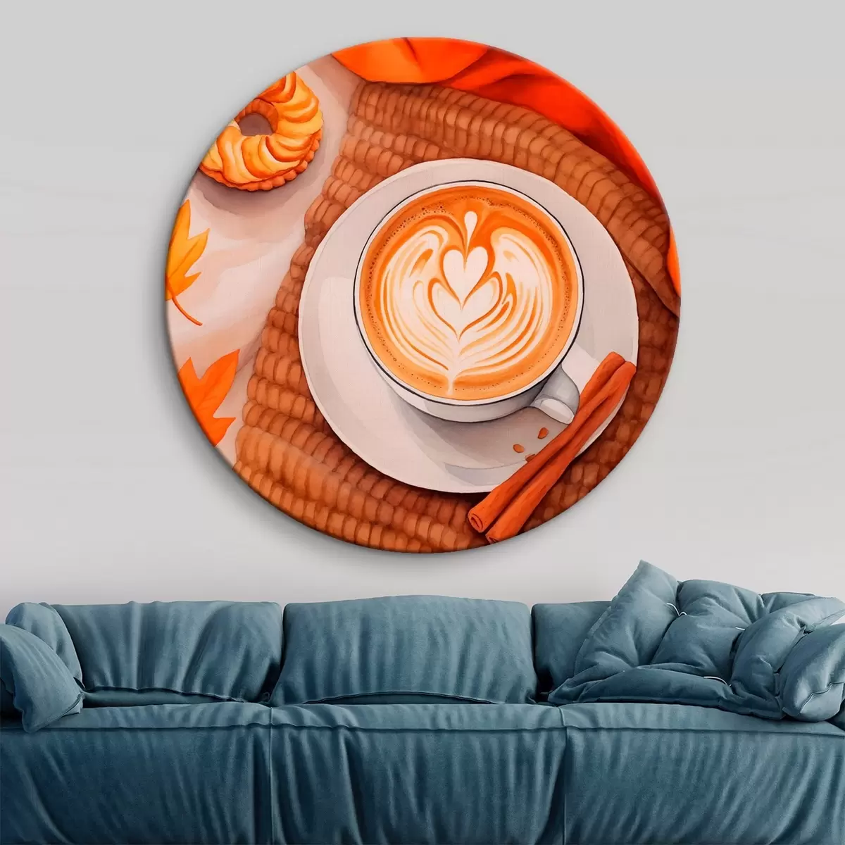 Kerek festmények Őszi latte r46623