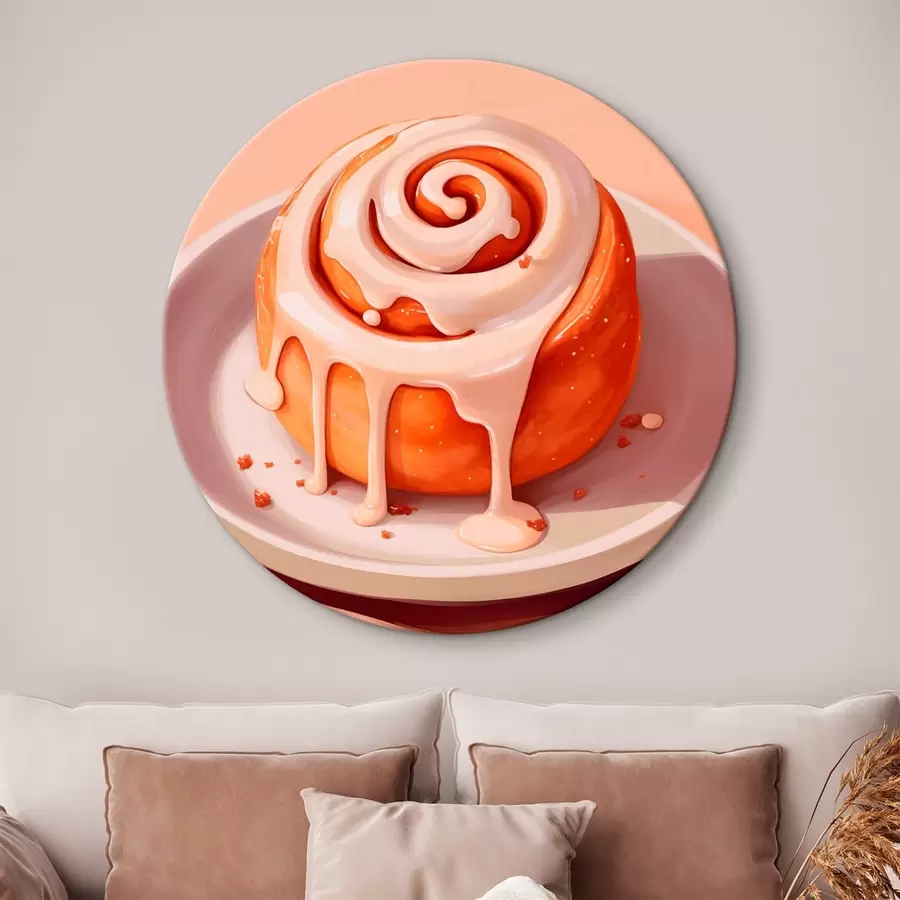 fotótapéta Fahéjas tekercs tejszínhabbal r46624