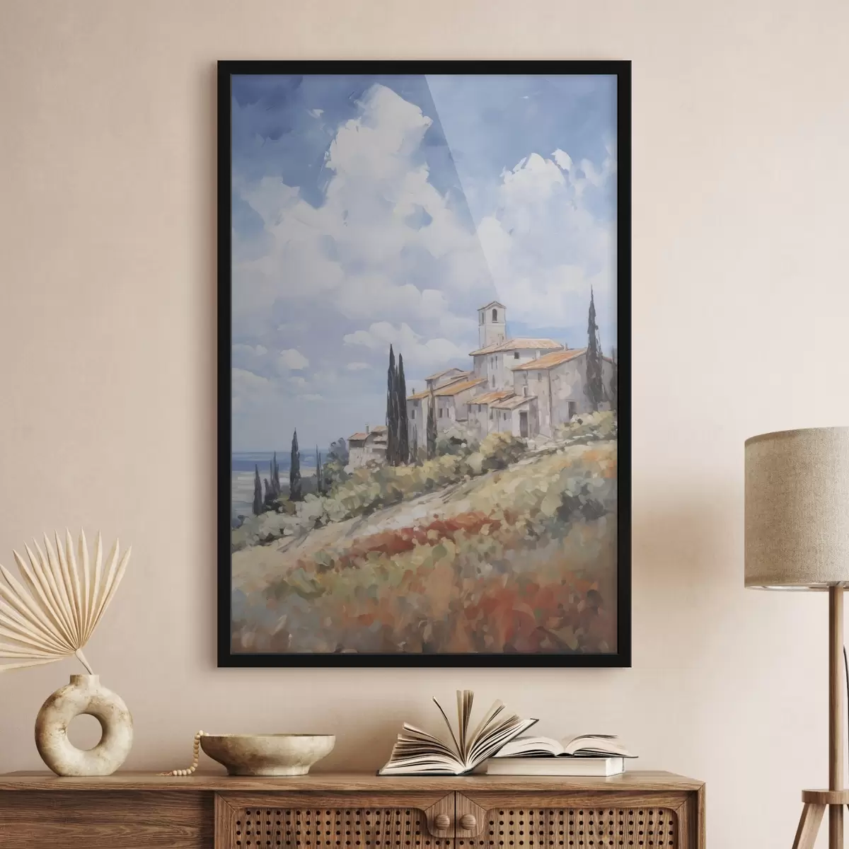 Plakát a sziklán Festészet vidéki táj utánzata f46716