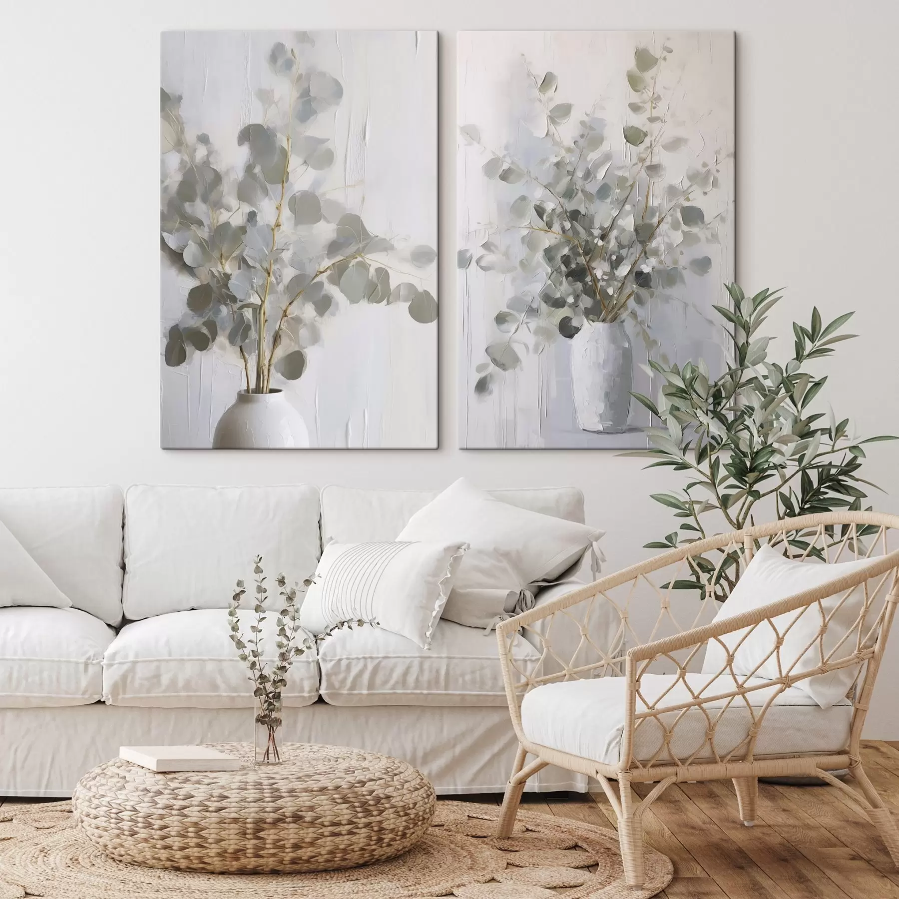 fotótapéta Vázában lévő gallyak utánzat festmény m01020