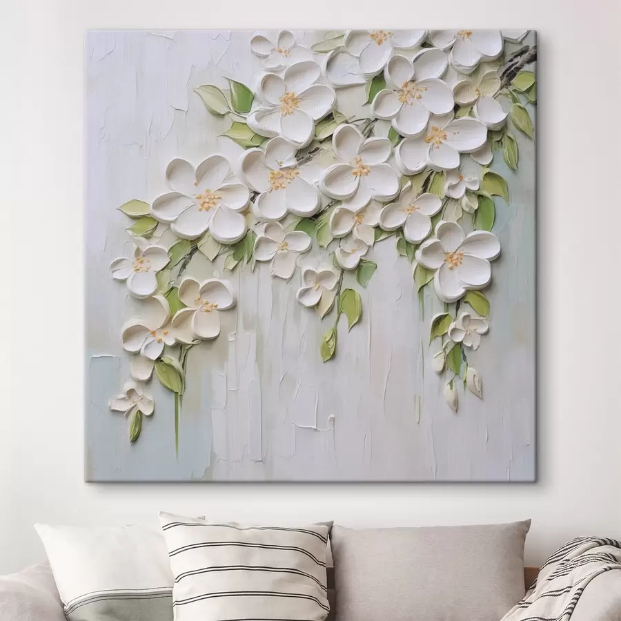 fotótapéta Absztrakt virágok festmény utánzat s46755