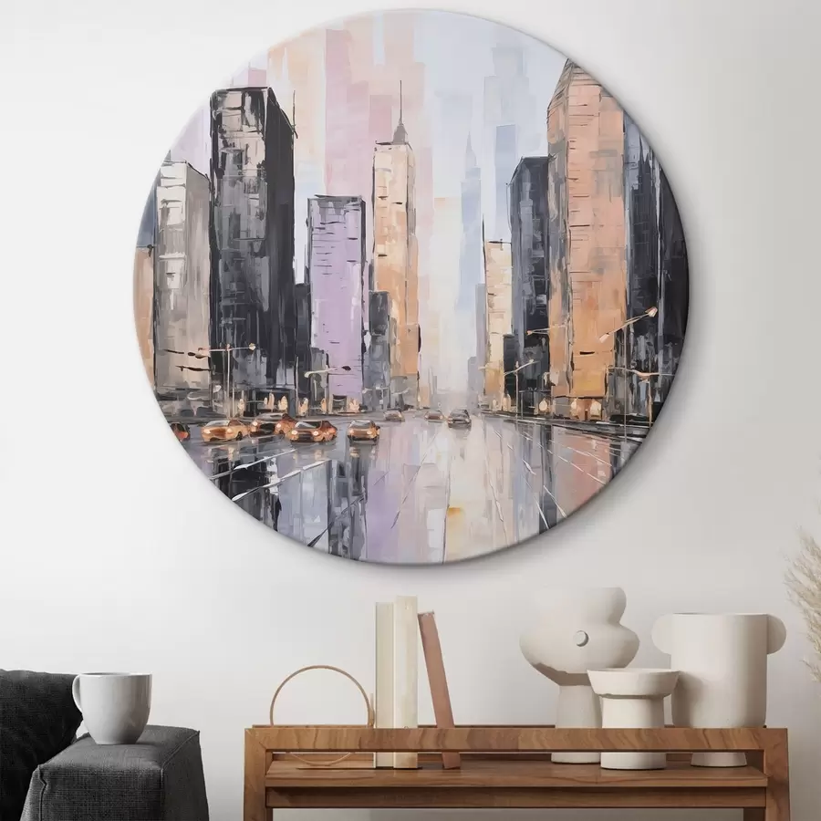 fotótapéta Absztrakt városi tájkép festmény utánzat r46753