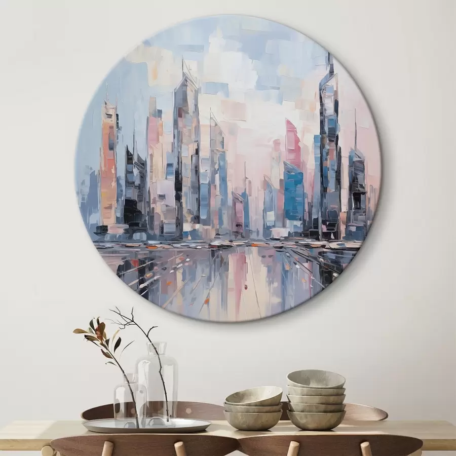 fotótapéta Absztrakt városi festményimitáció r46752