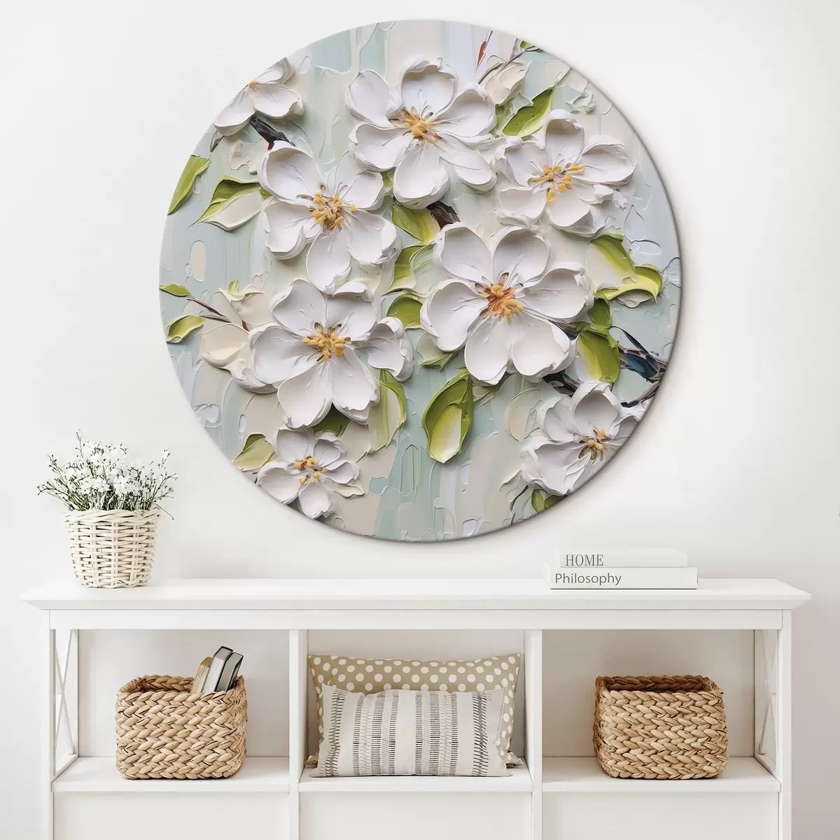 Kerek festmények Virágok utánzás festmény r46754