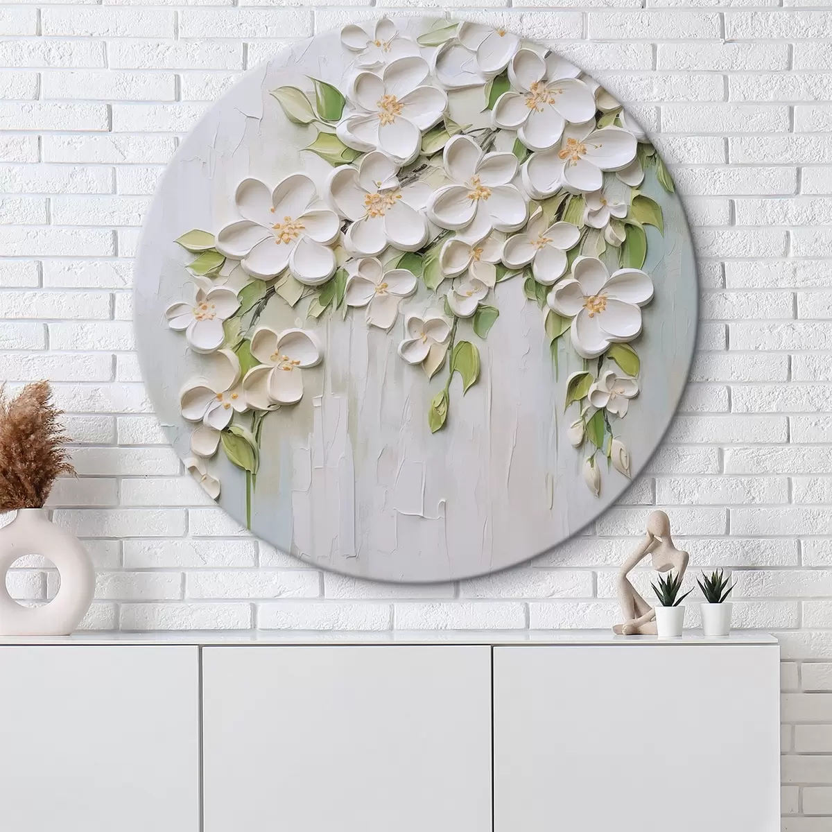 Kerek festmények Absztrakt virágok festmény utánzat r46755