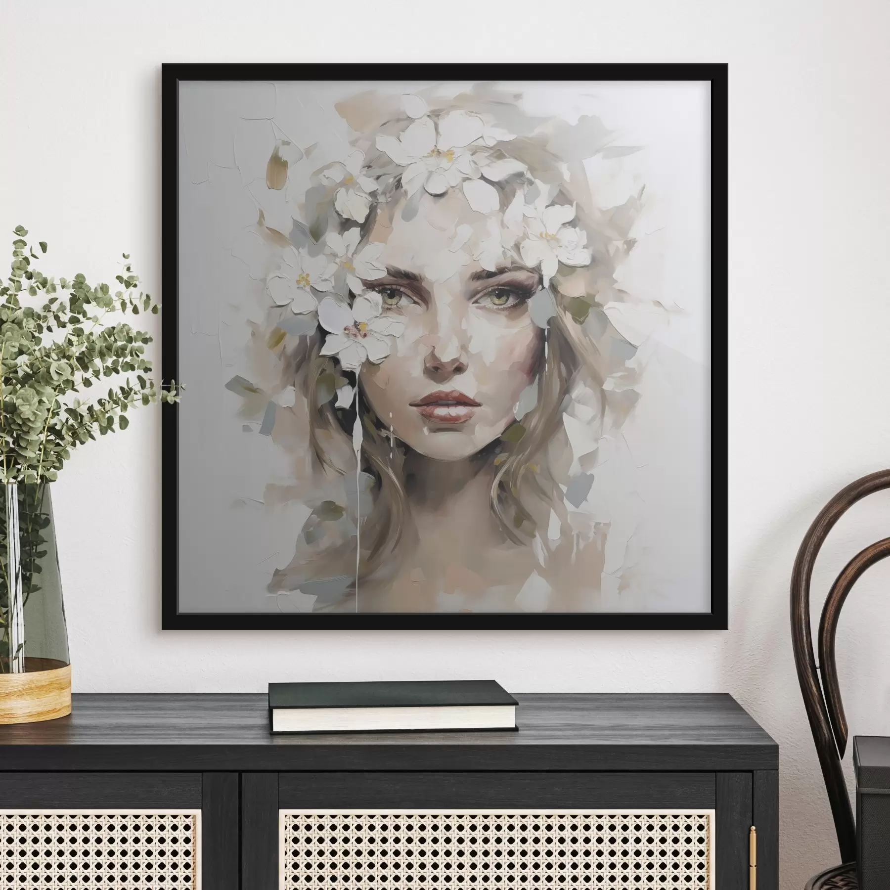 fotószőnyeg Absztrakt portré festmény utánzata f46749