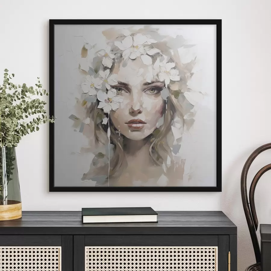 fotószőnyeg Absztrakt portré festmény utánzata f46749