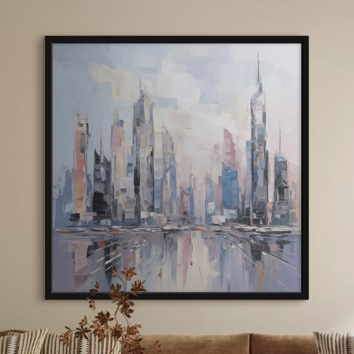 Plakát a sziklán Absztrakt városi festményimitáció f46752