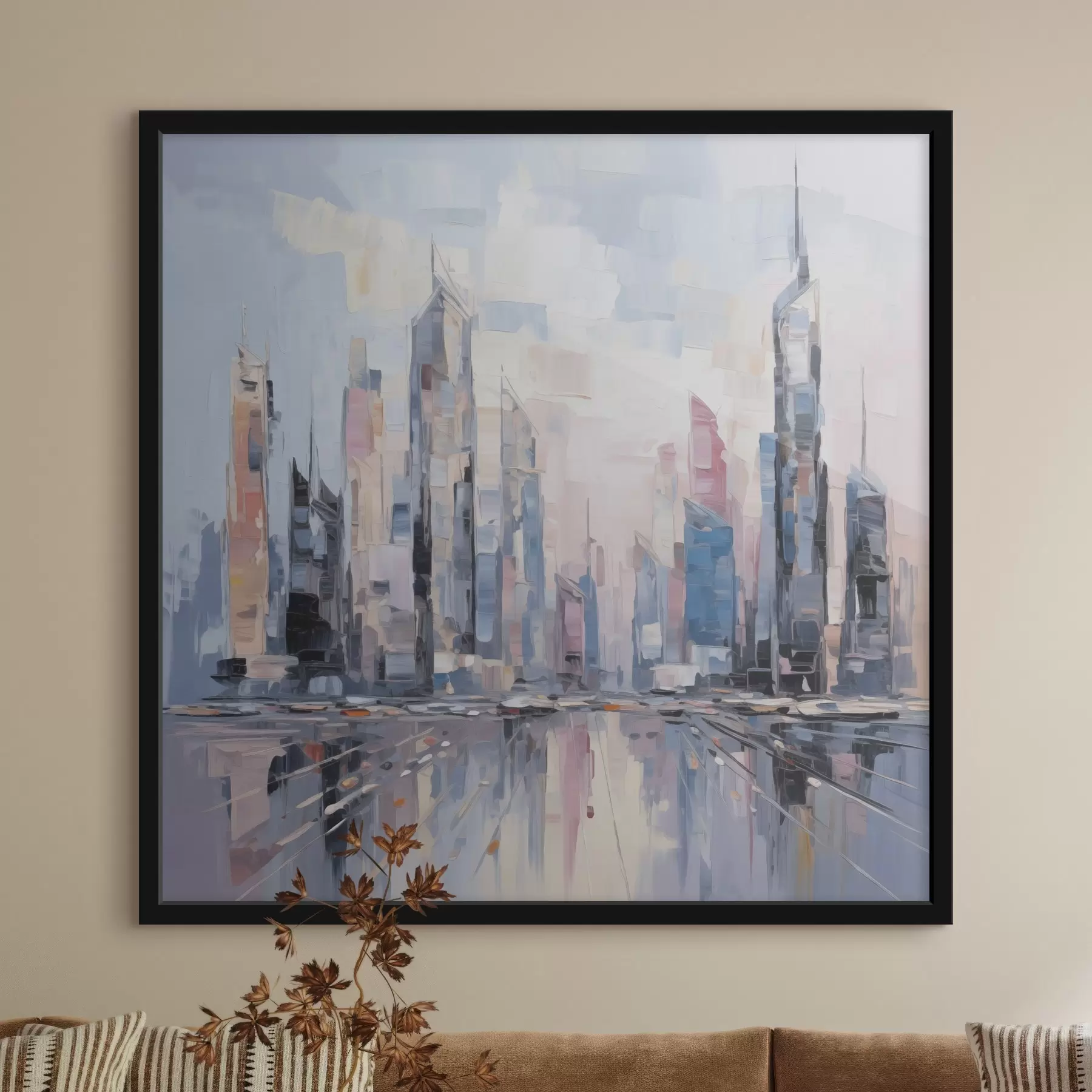 fotószőnyeg Absztrakt városi festményimitáció f46752