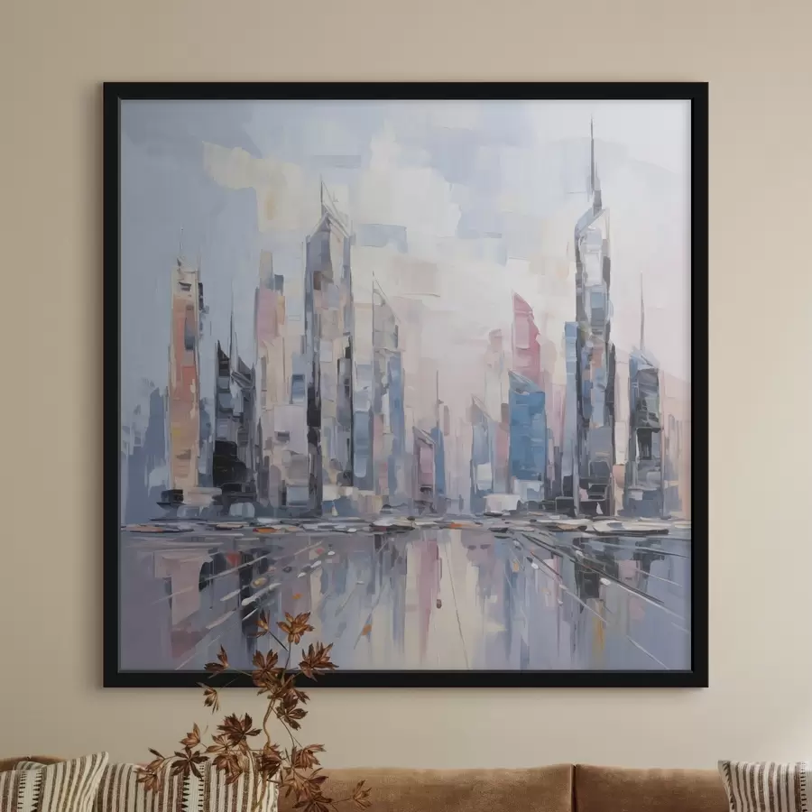 fotószőnyeg Absztrakt városi festményimitáció f46752