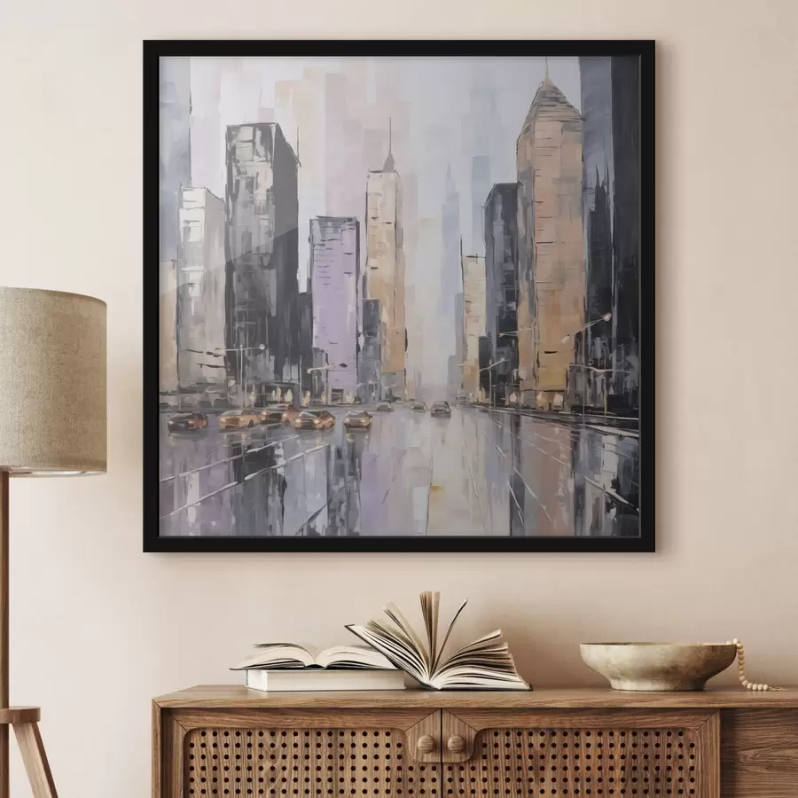 fotószőnyeg Absztrakt városi tájkép festmény utánzat f46753