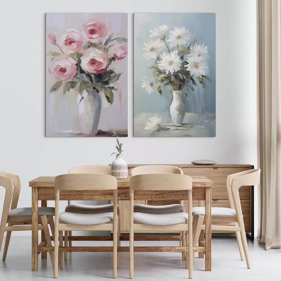 fotótapéta Virágok vázában utánzat festmény m01027