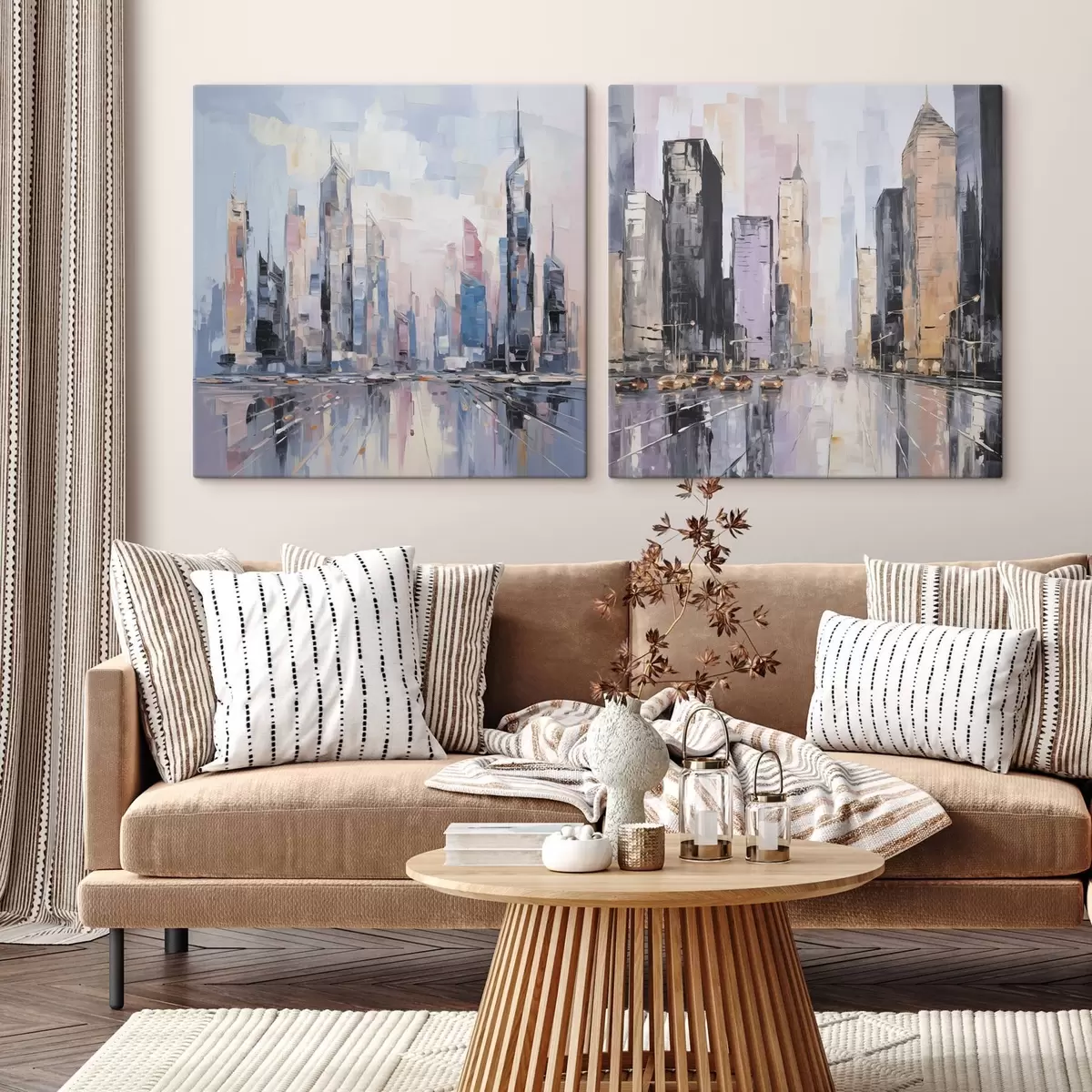 fotótapéta Absztrakt városi festményimitáció m01032