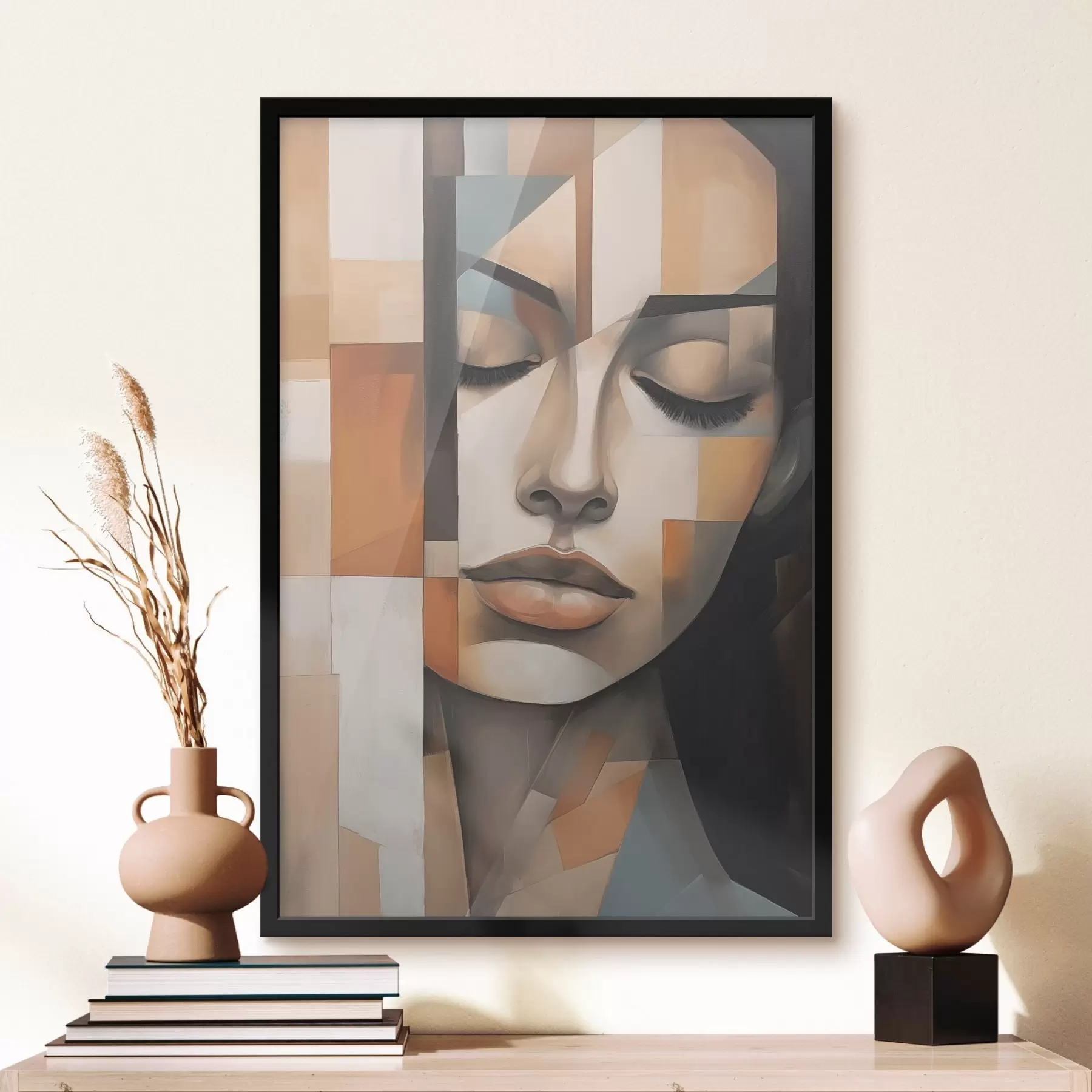 fotószőnyeg Kubista női portré f46730