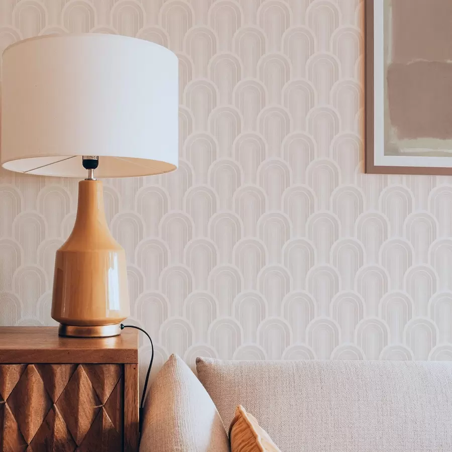 fotószőnyeg Kis íves modulok meleg krém-bézs árnyalatokban a00924