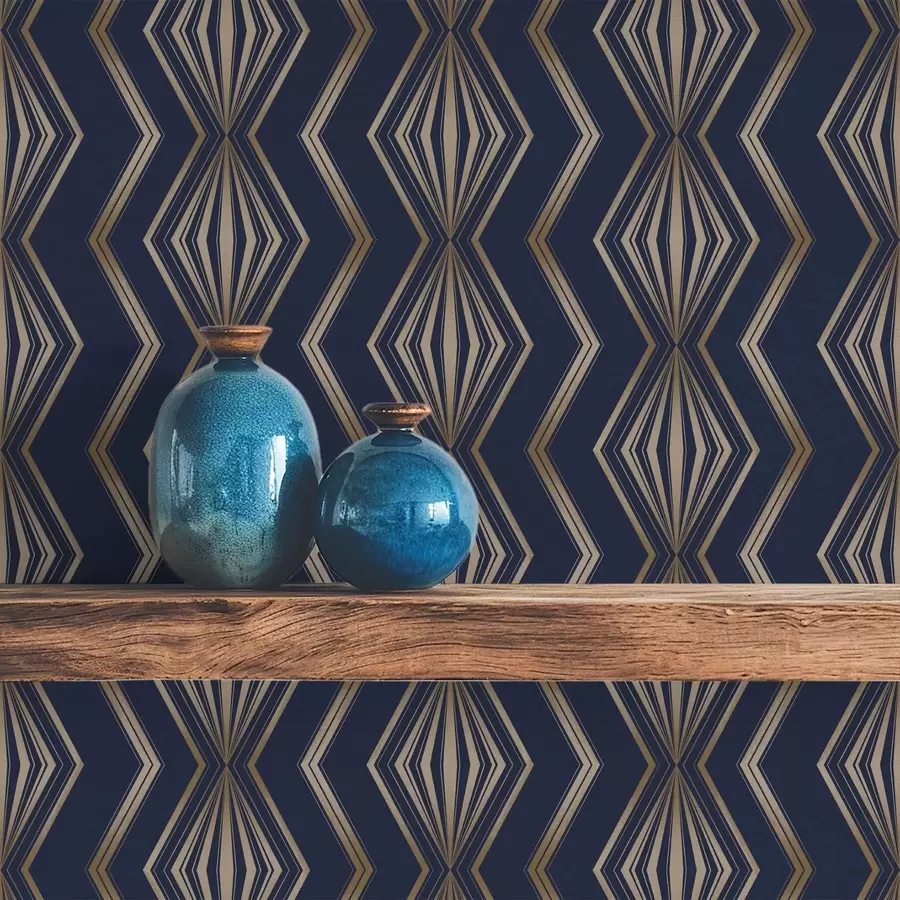 fotószőnyeg Sötétkék gyémánt geometrikus mintázat a00973