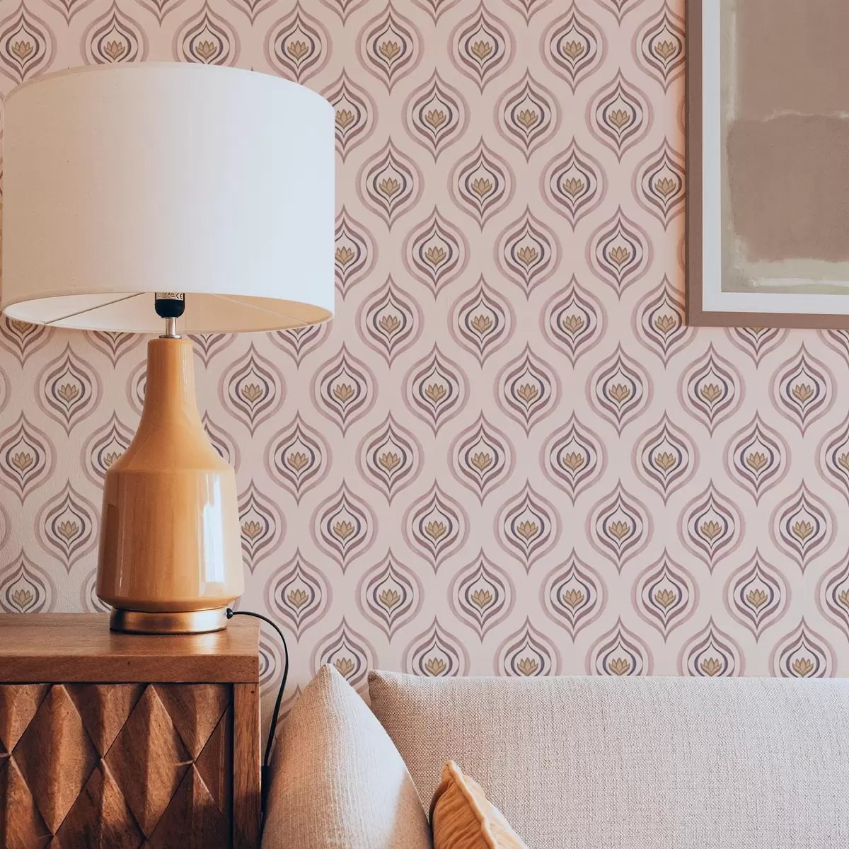 Háttérkép Ritmikus cseppmotívum virággal poros háttérrel a00977