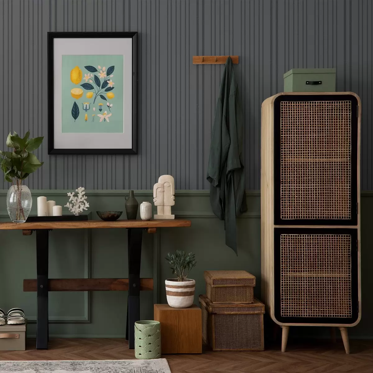 Háttérkép Sötét szürke háttér függőleges textúrájú csíkokkal a00979v1