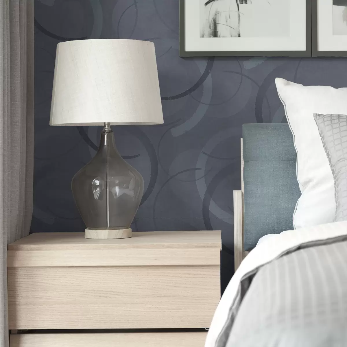 Háttérkép Félkörök és lágy körök hűvös szürke-kék színpalettában a00980