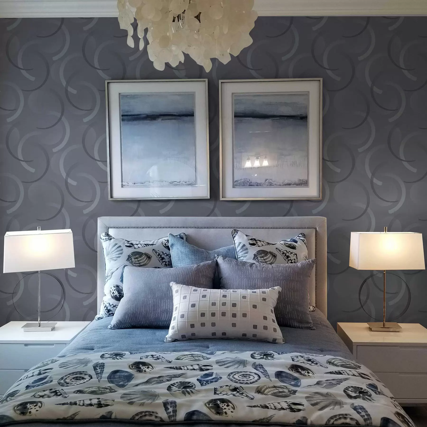 fotószőnyeg Szürke félkörök és elmosódott körök texturált háttérrel a00981