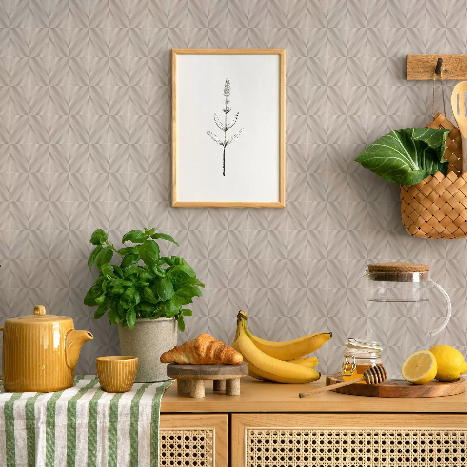 fotószőnyeg Világos négyzetek keresztező, lágy átlós vonásokkal a00984