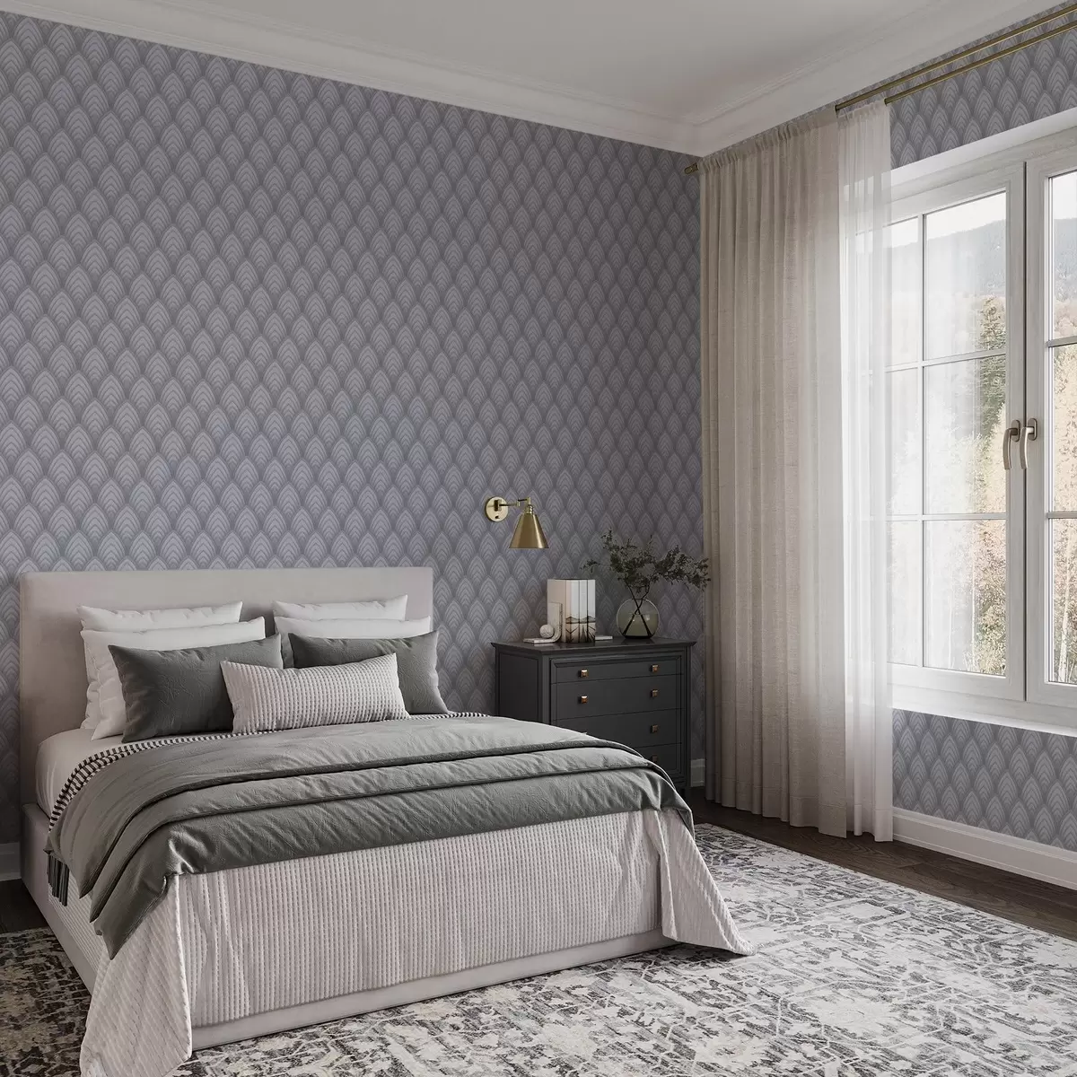 Háttérkép Volumetrikus szürkeárnyalatú íves, lágy átmenettel a00989