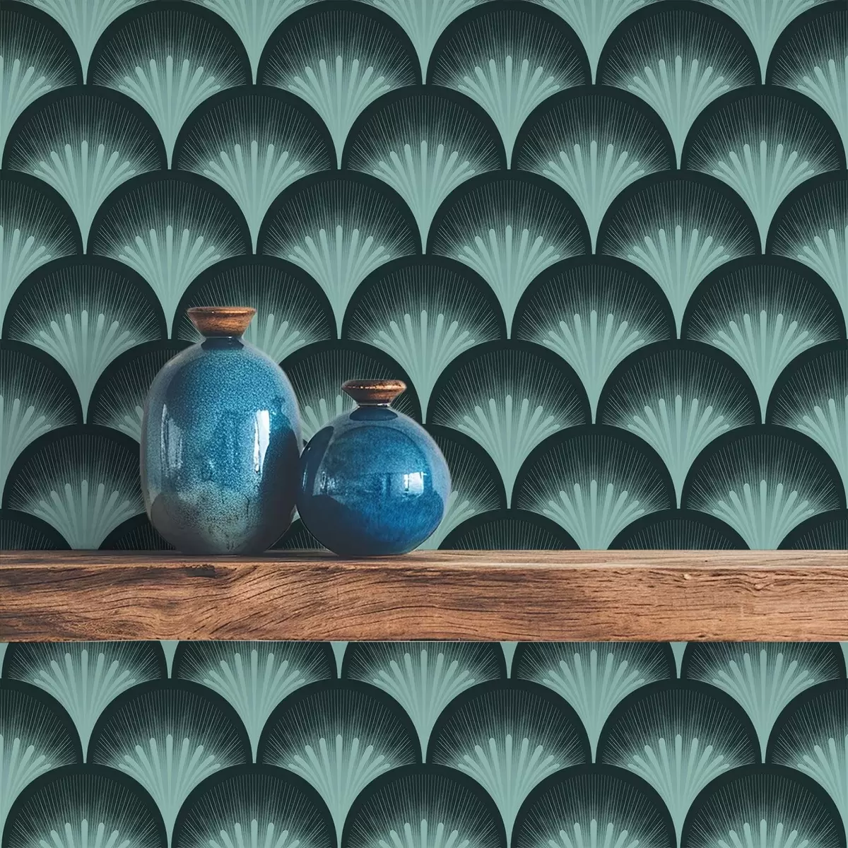 Háttérkép Kontrasztos menta rajongók szinte fekete háttér előtt a00990