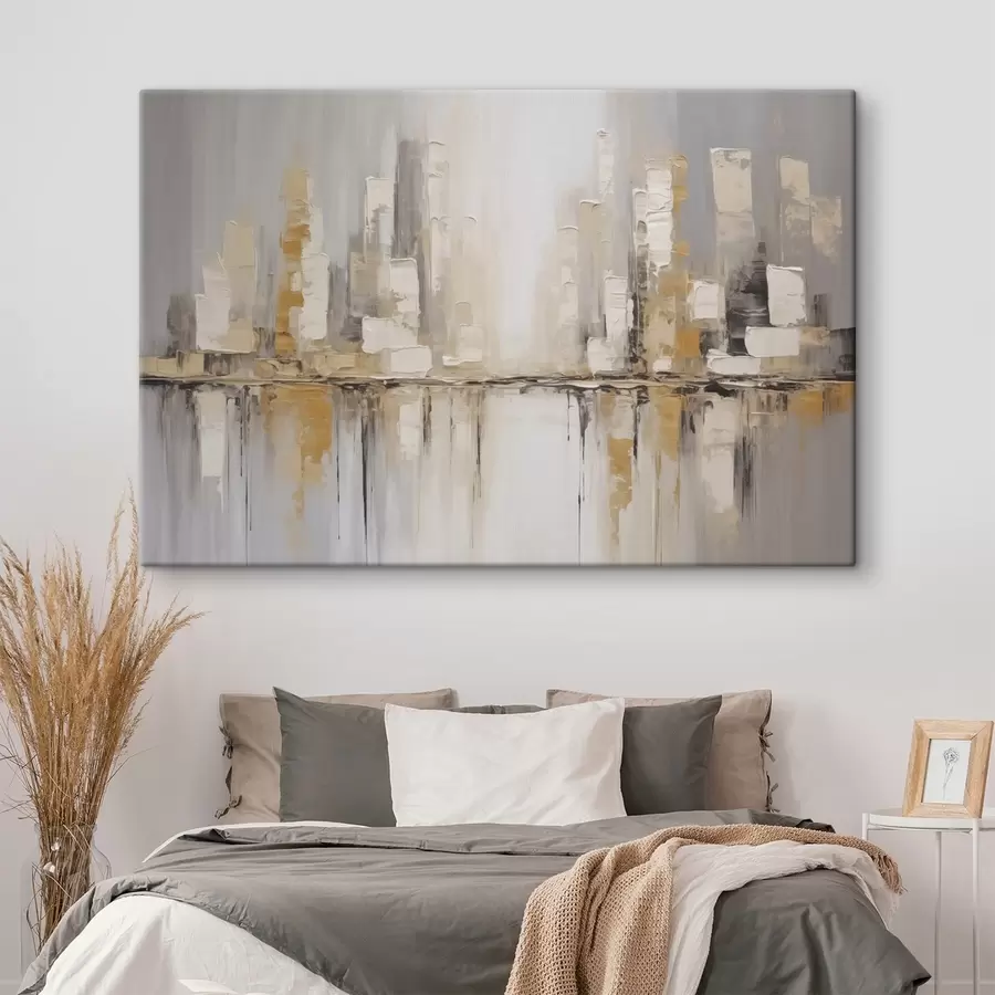 fotótapéta Absztrakt városi festményimitáció s46761