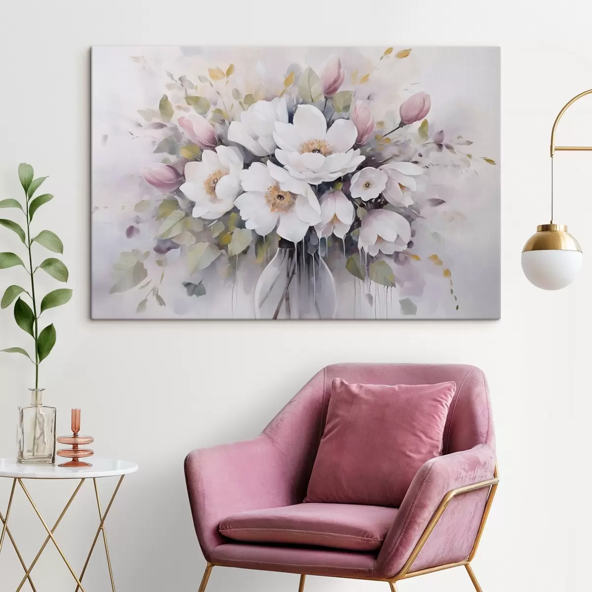 fotótapéta Virágok vázában utánzat festmény s46763