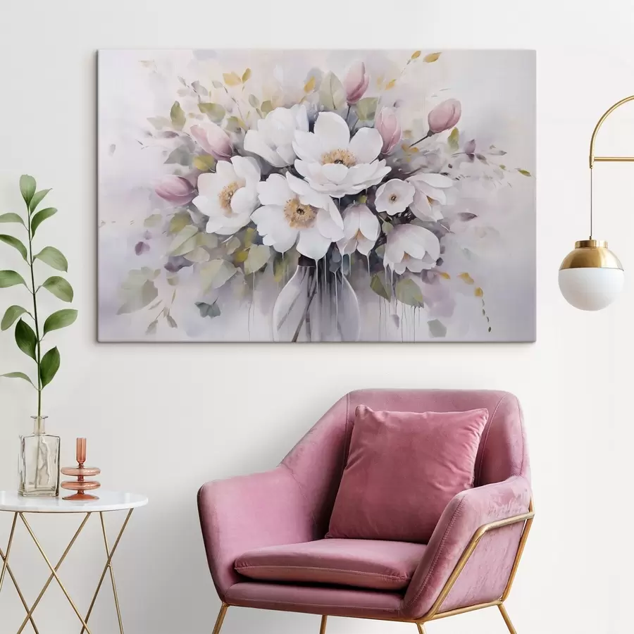 fotótapéta Virágok vázában utánzat festmény s46763