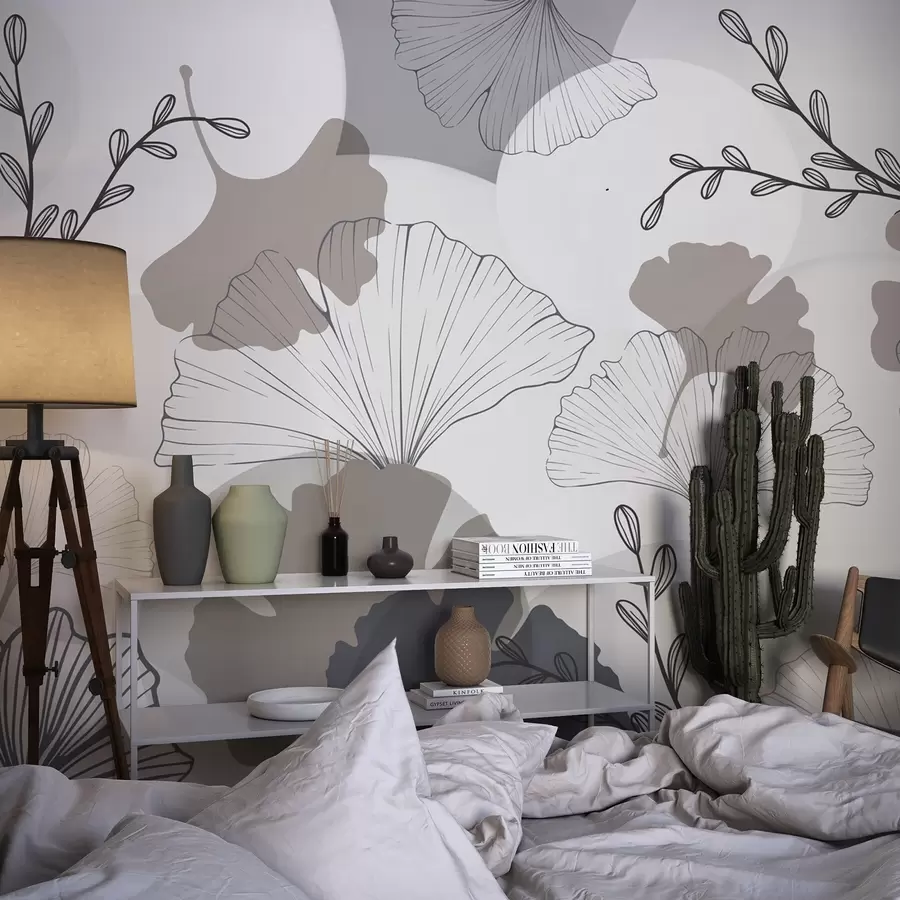 fotószőnyeg Minimalista ginkgo levelek w04913