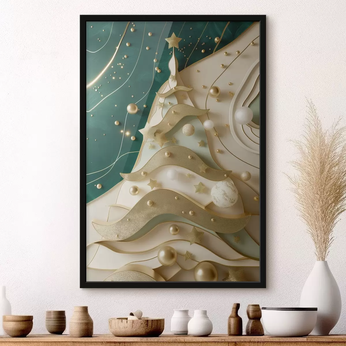 Plakát a sziklán karácsonyfa f46795